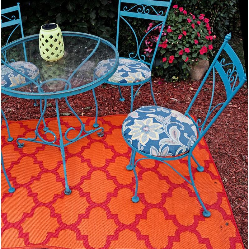 Latitude Vive Moroccan Pink/Orange Outdoor Rug & Reviews Wayfair.co.uk
